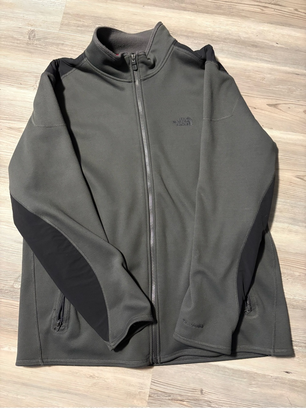 The North Face Full Zip Hiking Performance Fleece Mens XL Jacket TKA Stealth